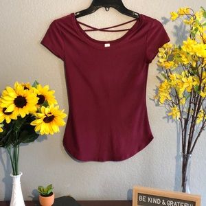 Causal Maroon T-shirt worn once, perfect condition